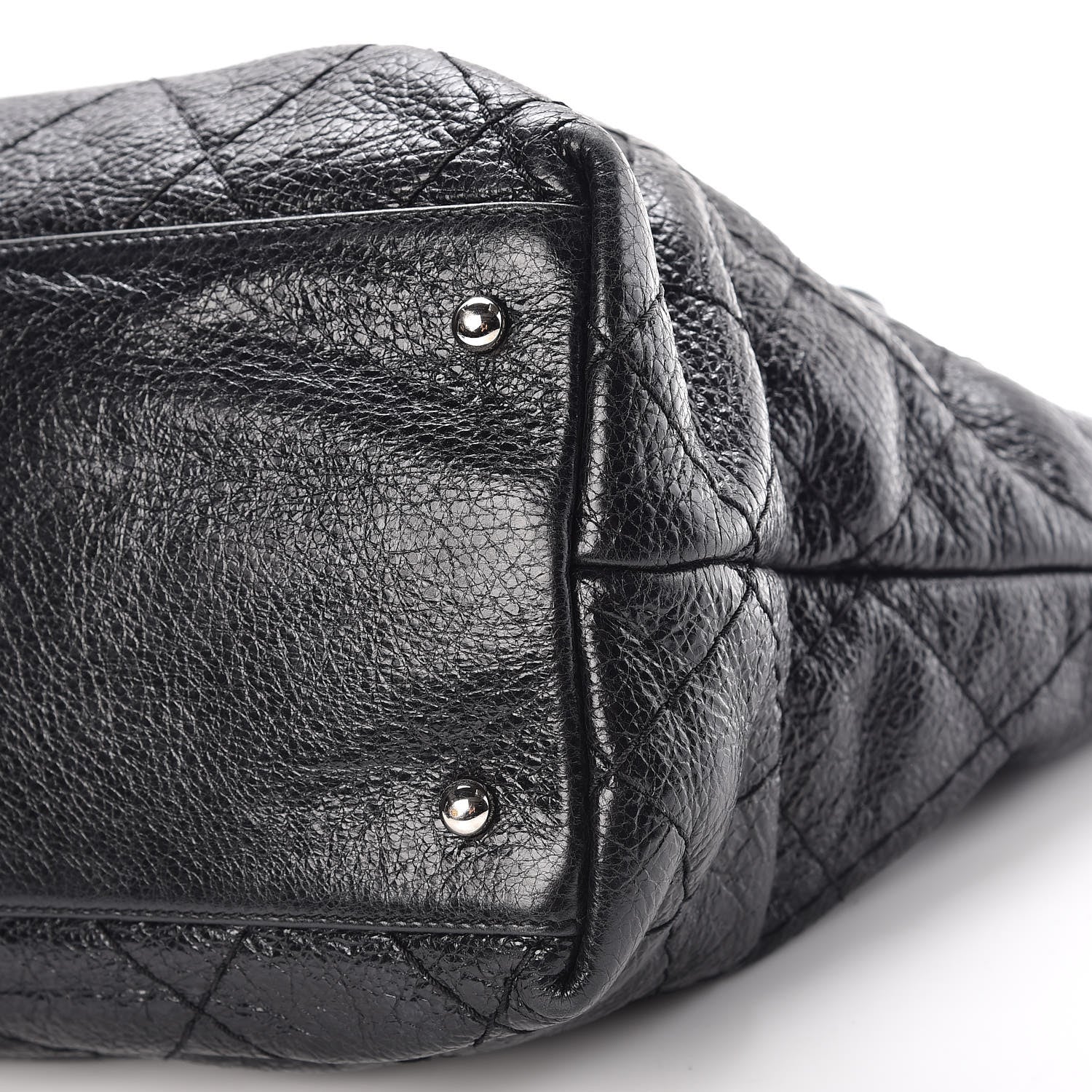 Chanel Glazed Calfskin Large On The Road Tote Black 10 of 10