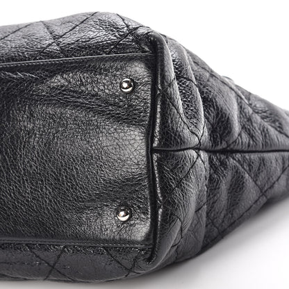 Chanel Glazed Calfskin Large On The Road Tote Black 10 of 10
