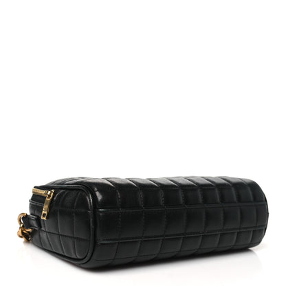 Saint Laurent Lambskin Carre Quilted Cassandre Mini Camera Bag Black 3 of 11