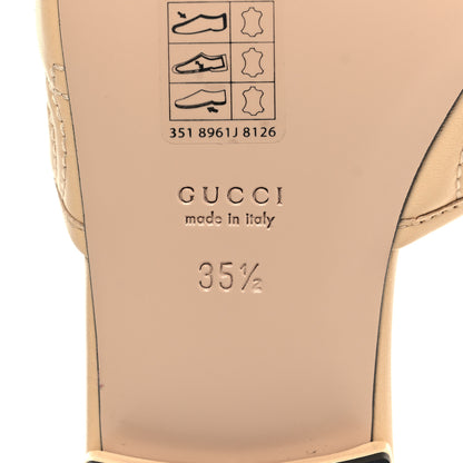 Gucci Nappa GG Matelasse GG Marmont Flat Slide Sandals 35.5 Naturale 7 of 9