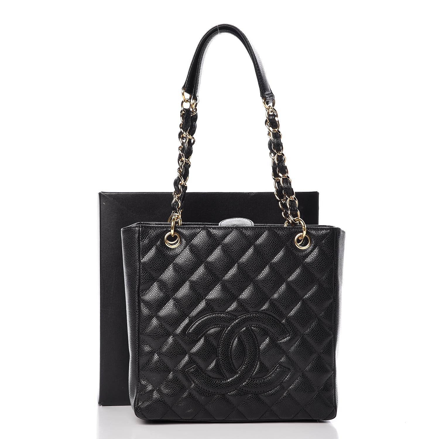 Chanel Caviar Quilted Petit Shopping Tote PST Black 12 of 12