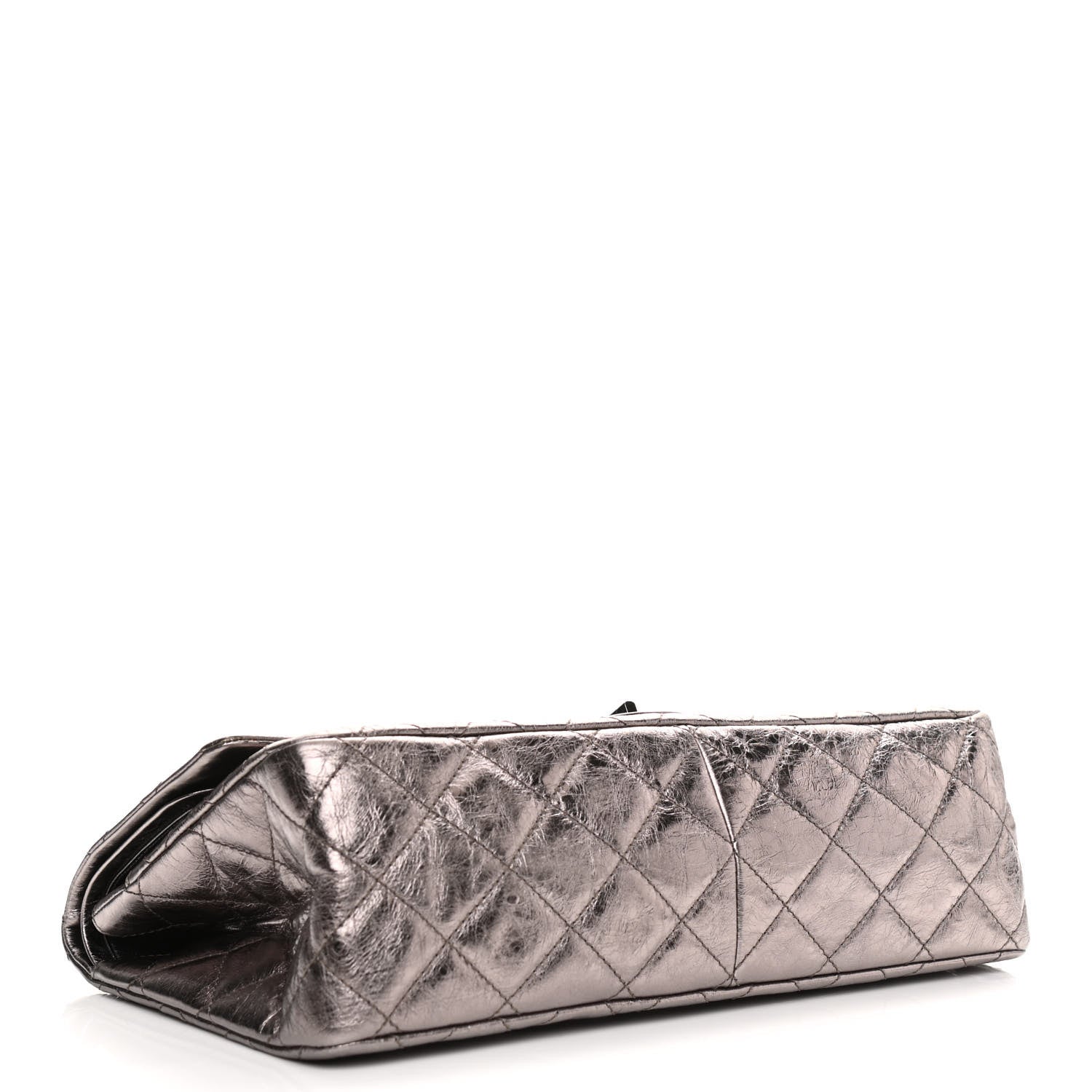 Chanel Metallic Aged Calfskin Quilted 2.55 Reissue 228 Flap Pewter 4 of 11