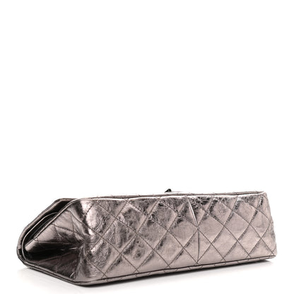 Chanel Metallic Aged Calfskin Quilted 2.55 Reissue 228 Flap Pewter 4 of 11