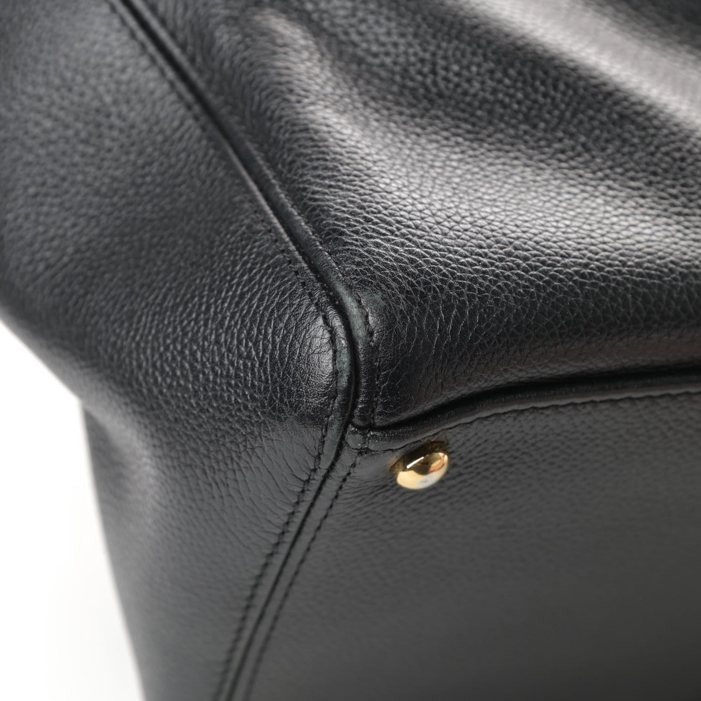 Calfskin Cerf Shopper Tote Black