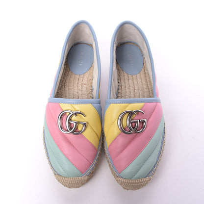 Gucci Nappa Matelasse Diagonal GG Marmont Espadrilles 36 Multicolor Pastel 5 of 11