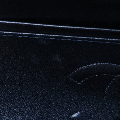 Chanel Iridescent Calfskin Quilted Medium Double Flap Navy 8 of 8