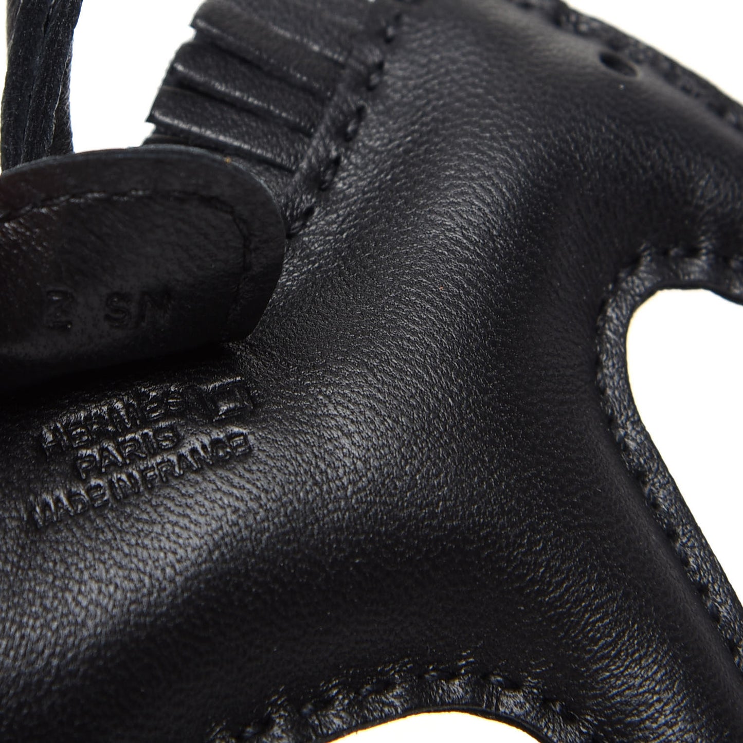 Milo Lambskin Matte Alligator Touch Grigri Rodeo Horse Bag Charm PM So Black