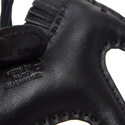 Hermes Milo Lambskin Matte Alligator Touch Grigri Rodeo Horse Bag Charm PM So Black 3 of 3