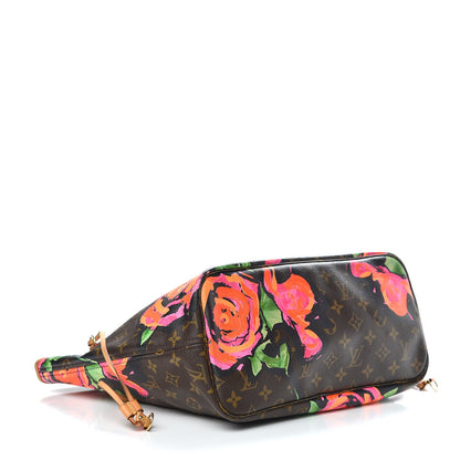 Louis Vuitton Monogram Roses Neverfull MM 4 of 14