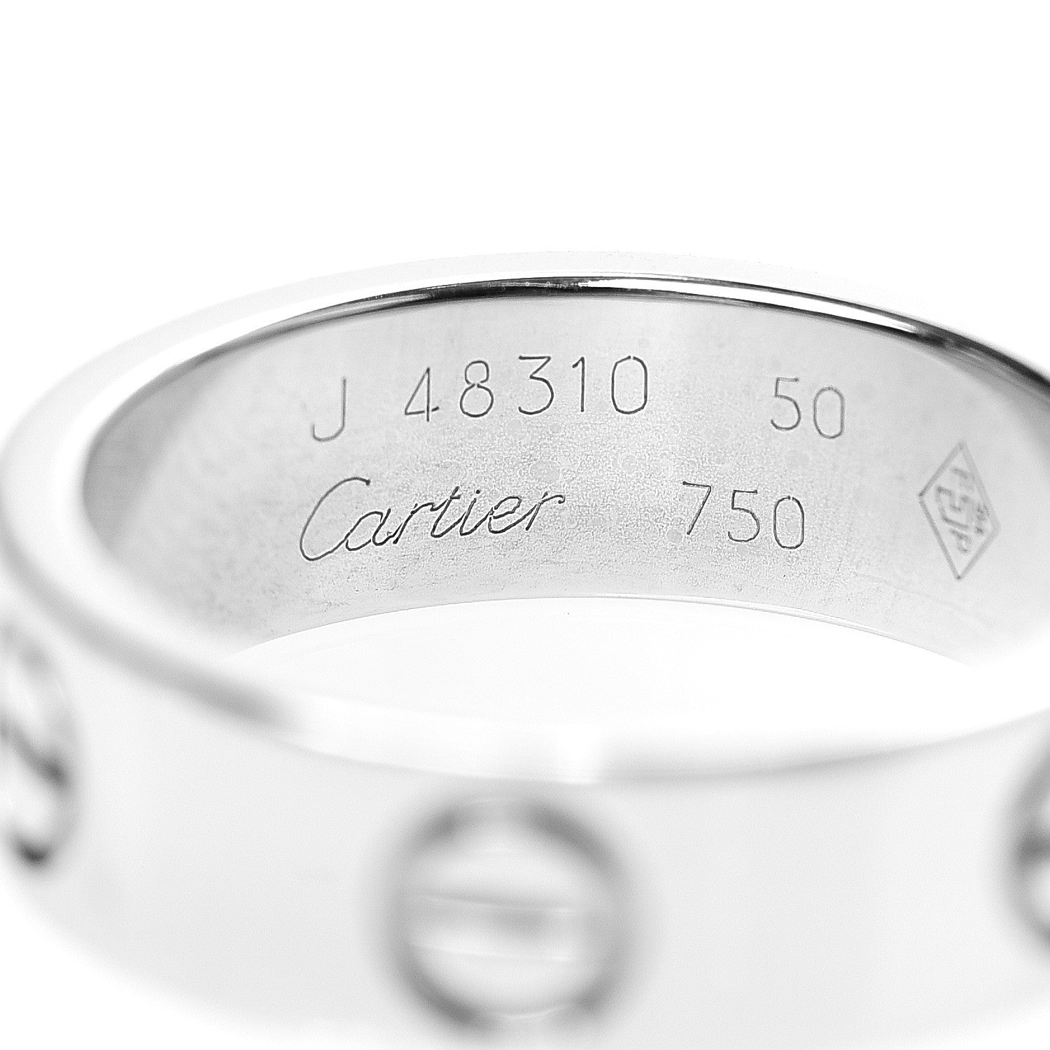 Cartier 18K White Gold 5.5mm LOVE Ring 50 5.25 3 of 3