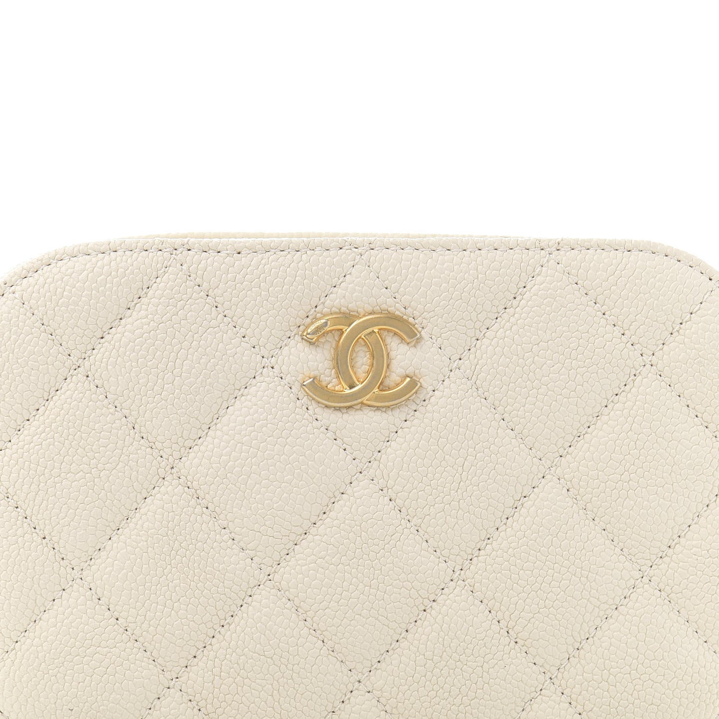 Caviar Quilted Flap Waist Bag White