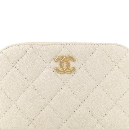 Chanel Caviar Quilted Flap Waist Bag White 10 of 10