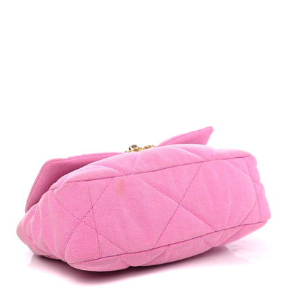 Chanel Denim Quilted Medium Chanel 19 Flap Neon Pink 3 of 4