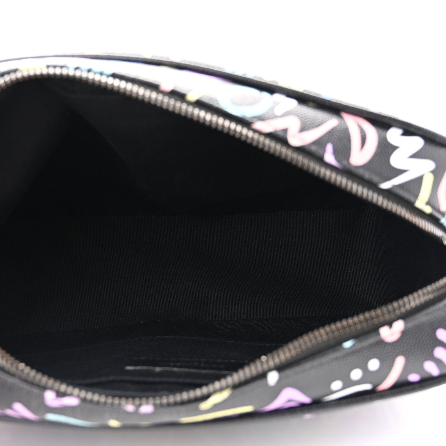 Saint Laurent Grain De Poudre Medium Classic Monogram Multicolor Graphic Print Lou Camera Bag Black 5 of 12
