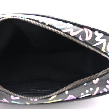 Saint Laurent Grain De Poudre Medium Classic Monogram Multicolor Graphic Print Lou Camera Bag Black 5 of 12