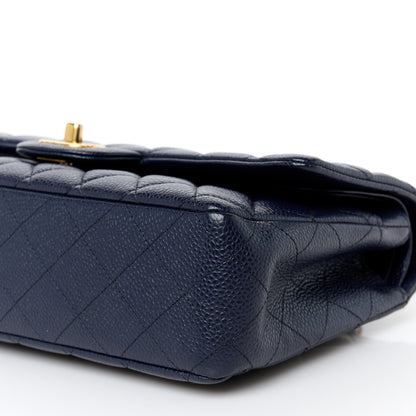 Chanel Caviar Quilted Medium Double Flap Navy 11 of 11