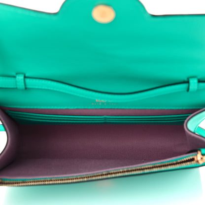 Versace Grained Calfskin La Medusa Crossbody Bag Turquoise 5 of 9