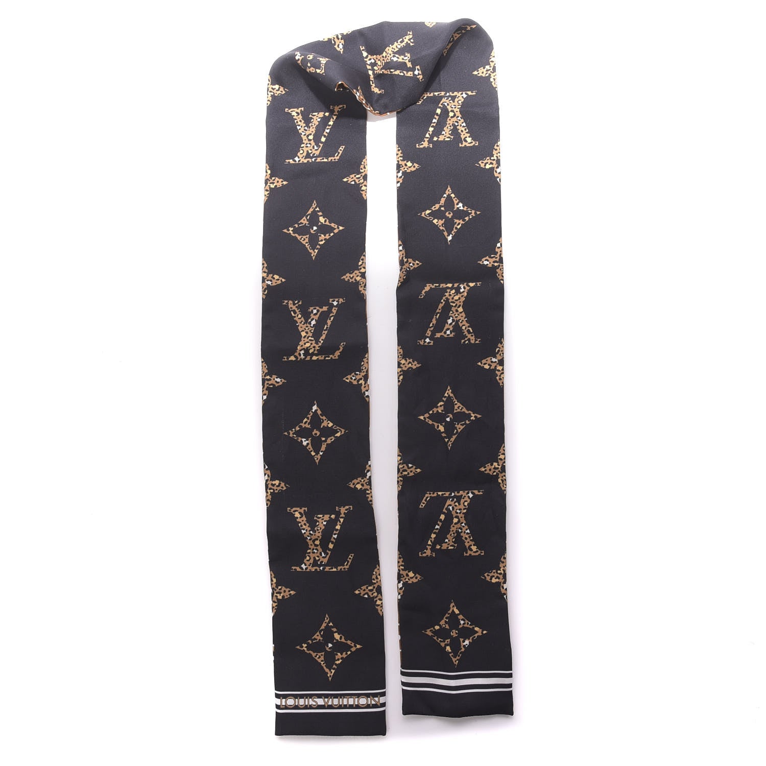 Louis Vuitton Silk Monogram Giant Jungle Bandeau Black 7 of 7