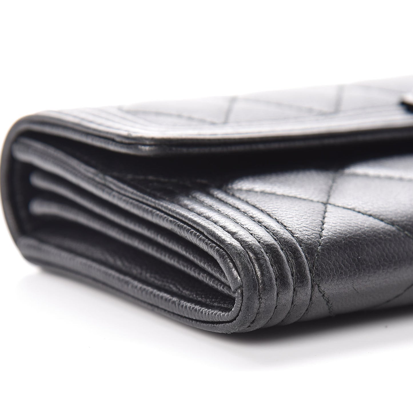 Caviar Quilted Boy Flap Wallet So Black