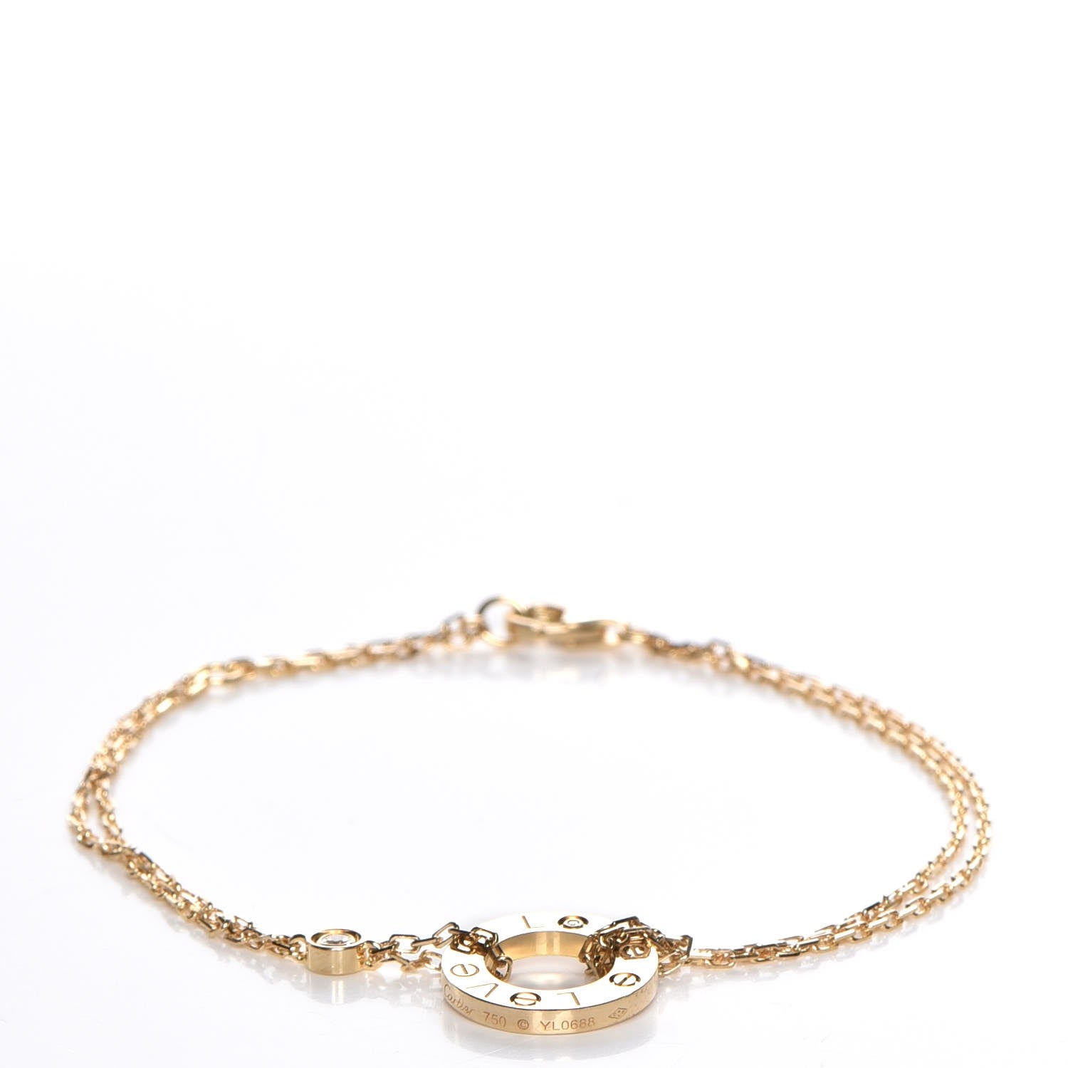 Cartier 18K Yellow Gold Diamond LOVE Bracelet 1 of 9