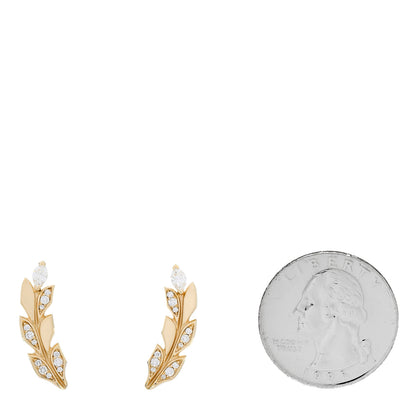 Tiffany 18K Yellow Gold Diamond Victoria Vine Climber Earrings 2 of 5