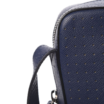 Burberry London Grainy Calfskin Perforated Small Shaldon Crossbody Lapis Blue 17 of 18