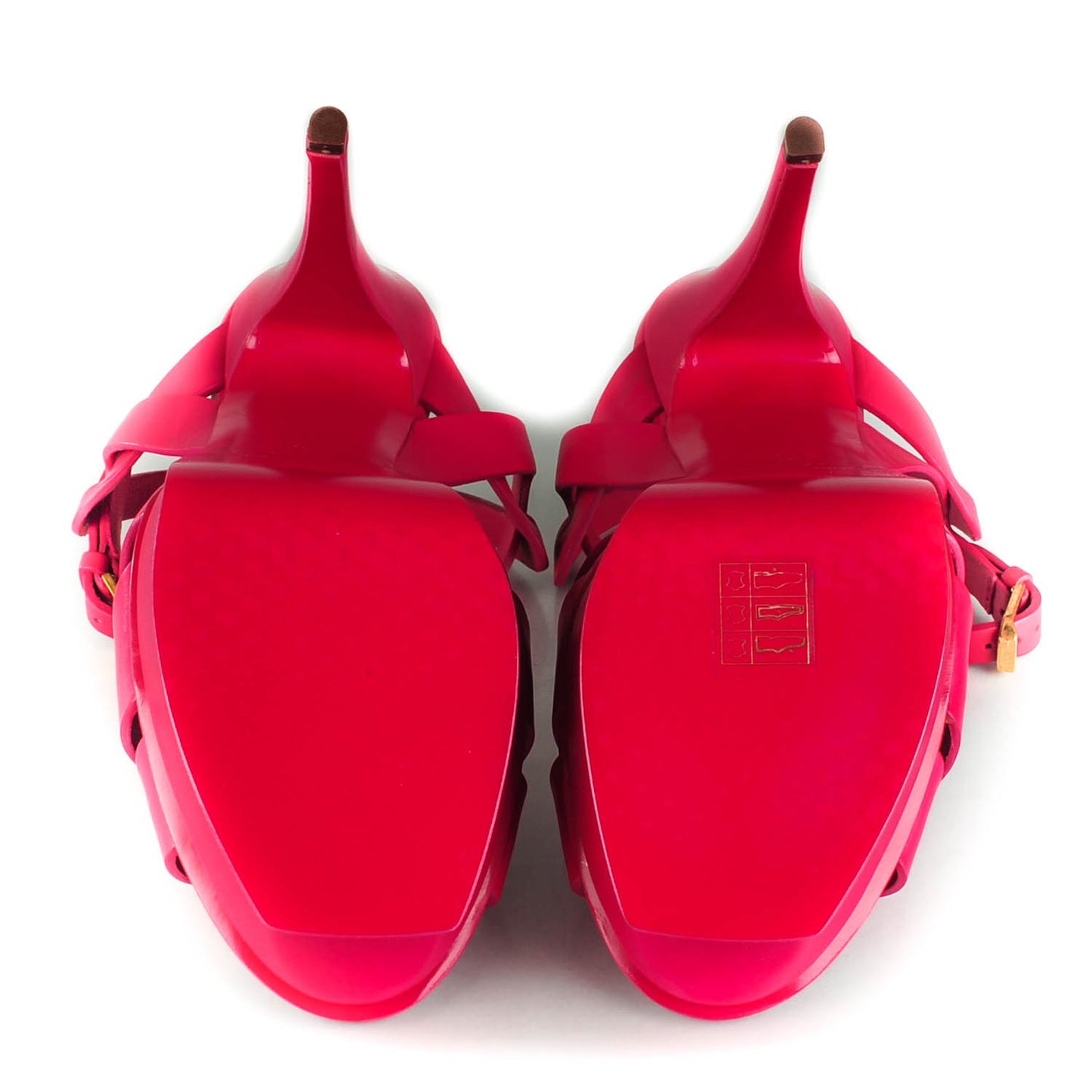 Calfskin Tribute 105 Platform Sandals 39 Fuchsia