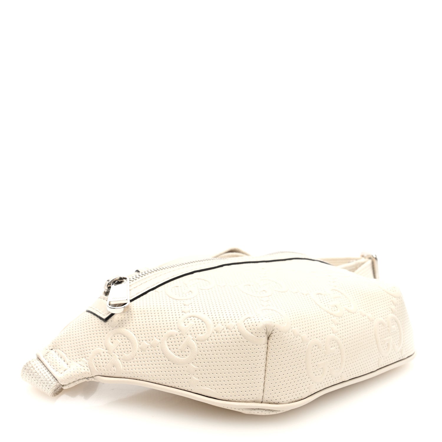 Gucci Calfskin GG Tennis Embossed Belt Bag Mystic White 4 of 10