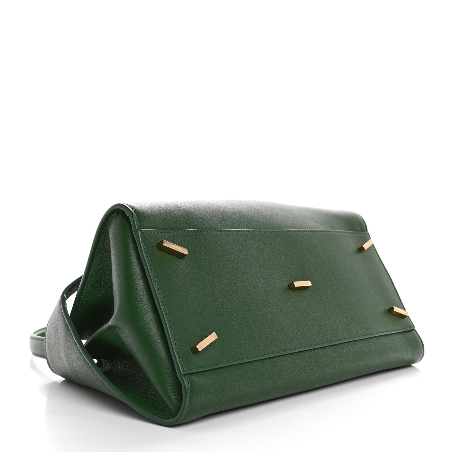 Salvatore Ferragamo Calfskin Medium Hug Soft Shoulder Bag Forest Green 4 of 11