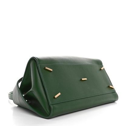 Salvatore Ferragamo Calfskin Medium Hug Soft Shoulder Bag Forest Green 4 of 11