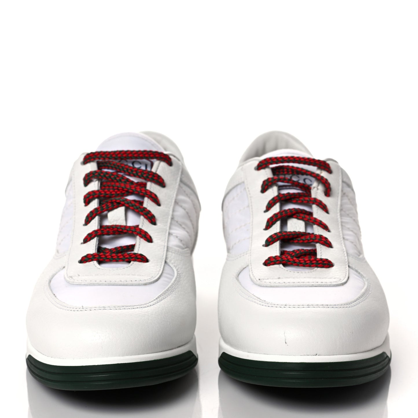 Calfskin Nylon Mens Low Top Sneaker 8.5 White