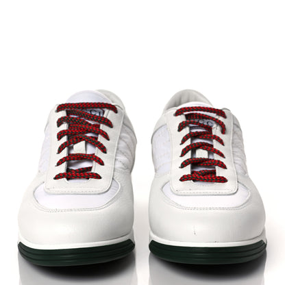 Gucci Calfskin Nylon Mens Low Top Sneaker 8.5 White 2 of 8