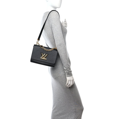 Louis Vuitton Epi Twist Monogram Flower Chain Shoulder Bag MM Black 2 of 10