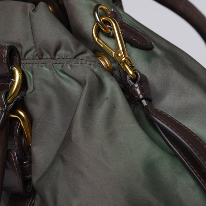 Prada Tessuto Nylon Logo Tote Green 18 of 19