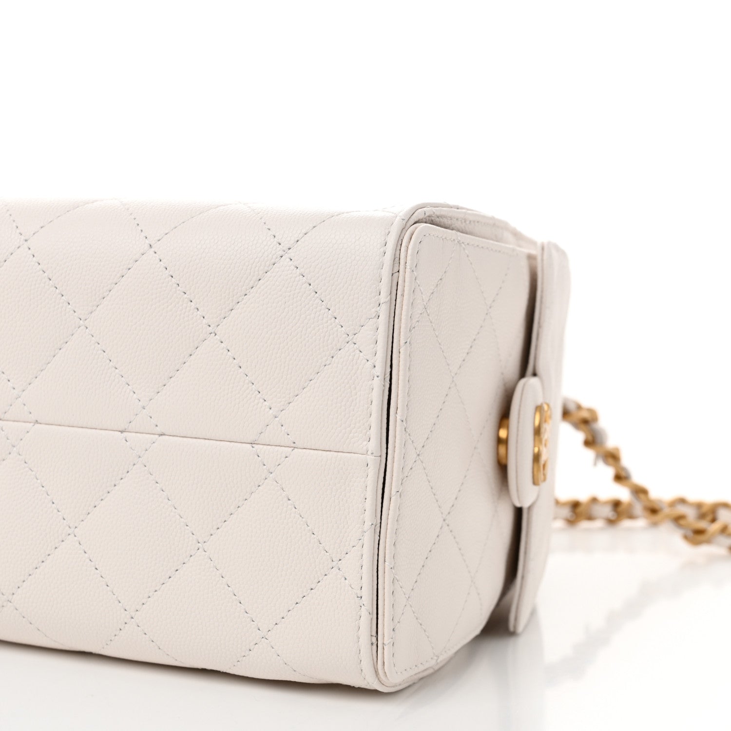 Chanel Caviar Quilted Small Chanel 25 Handbag White 10 of 10