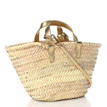 Celine Raffia Calfskin Triomphe Teen Panier Gold 3 of 8