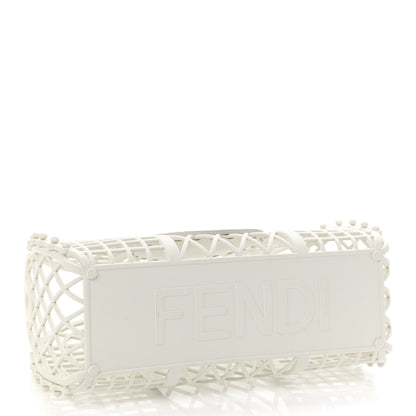 Fendi Recycled Plastic Vitello Liberty Matte Small Fendi Basket White Ice 4 of 11