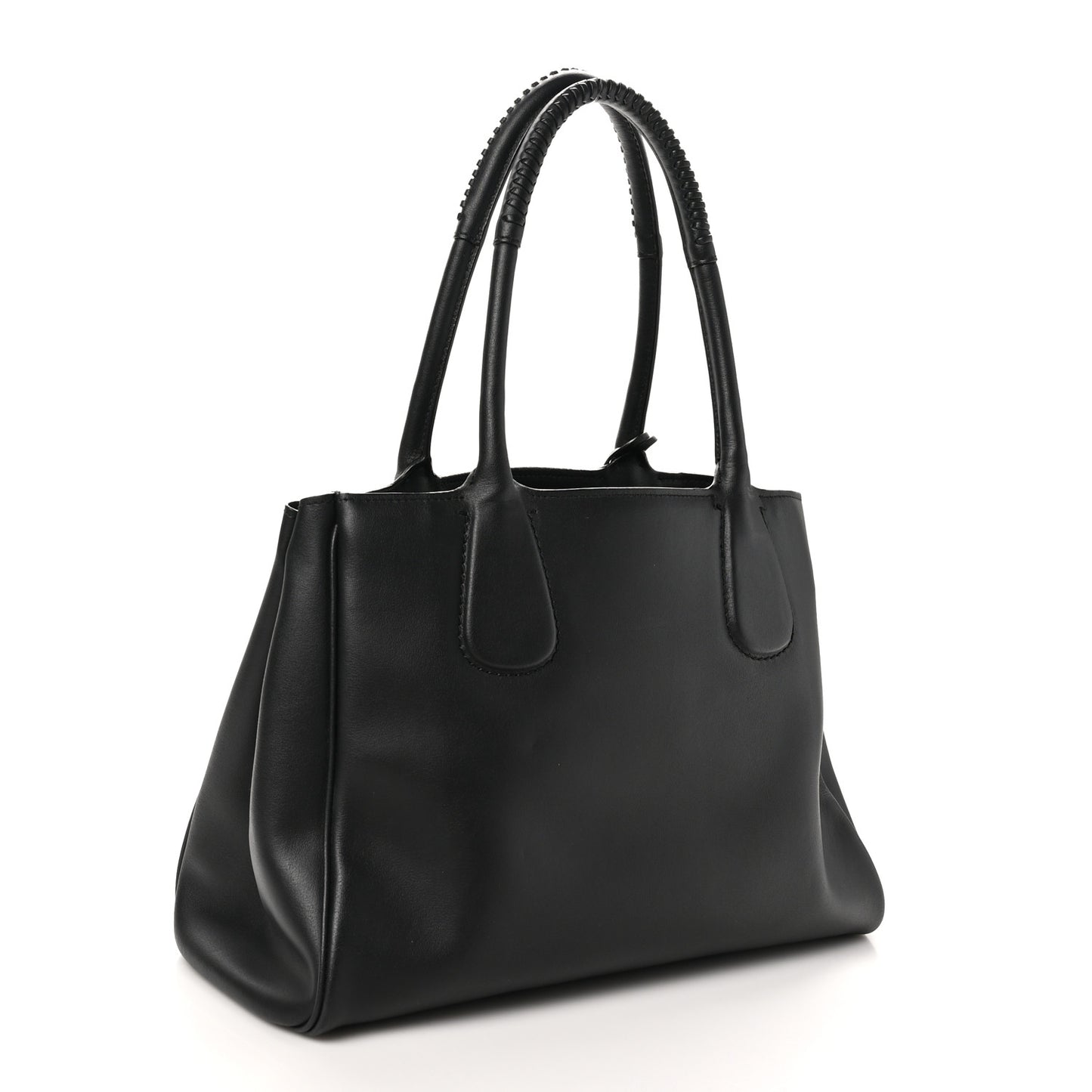 Calfskin Double Handle Nolita Satchel Black