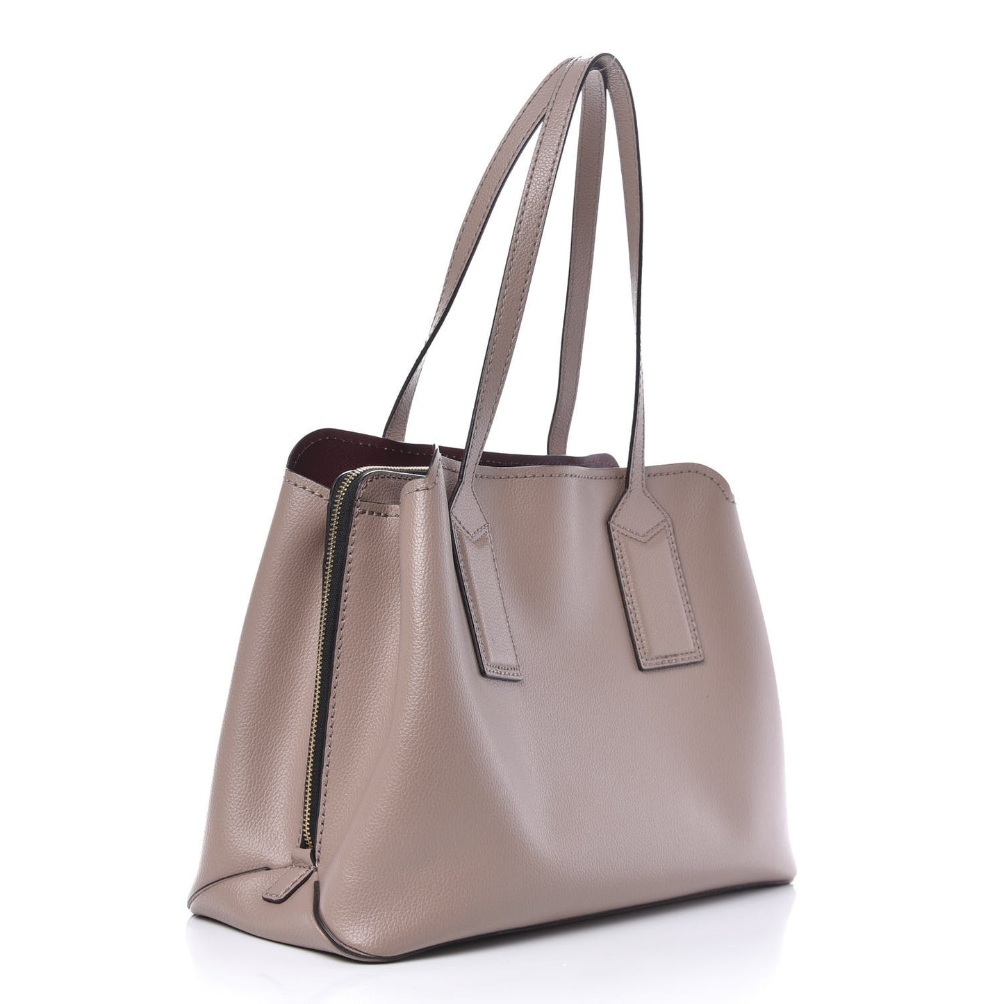Pebbled Calfskin Editor Shopping Tote Beige