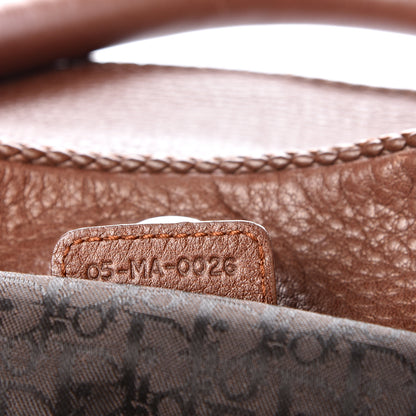 Christian Dior Calfskin Braided Gaucho Double Saddle Bag Brown 7 of 15