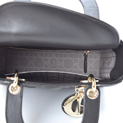 Christian Dior Lambskin Cannage Small Lucky Badges My Lady Dior Black 5 of 12
