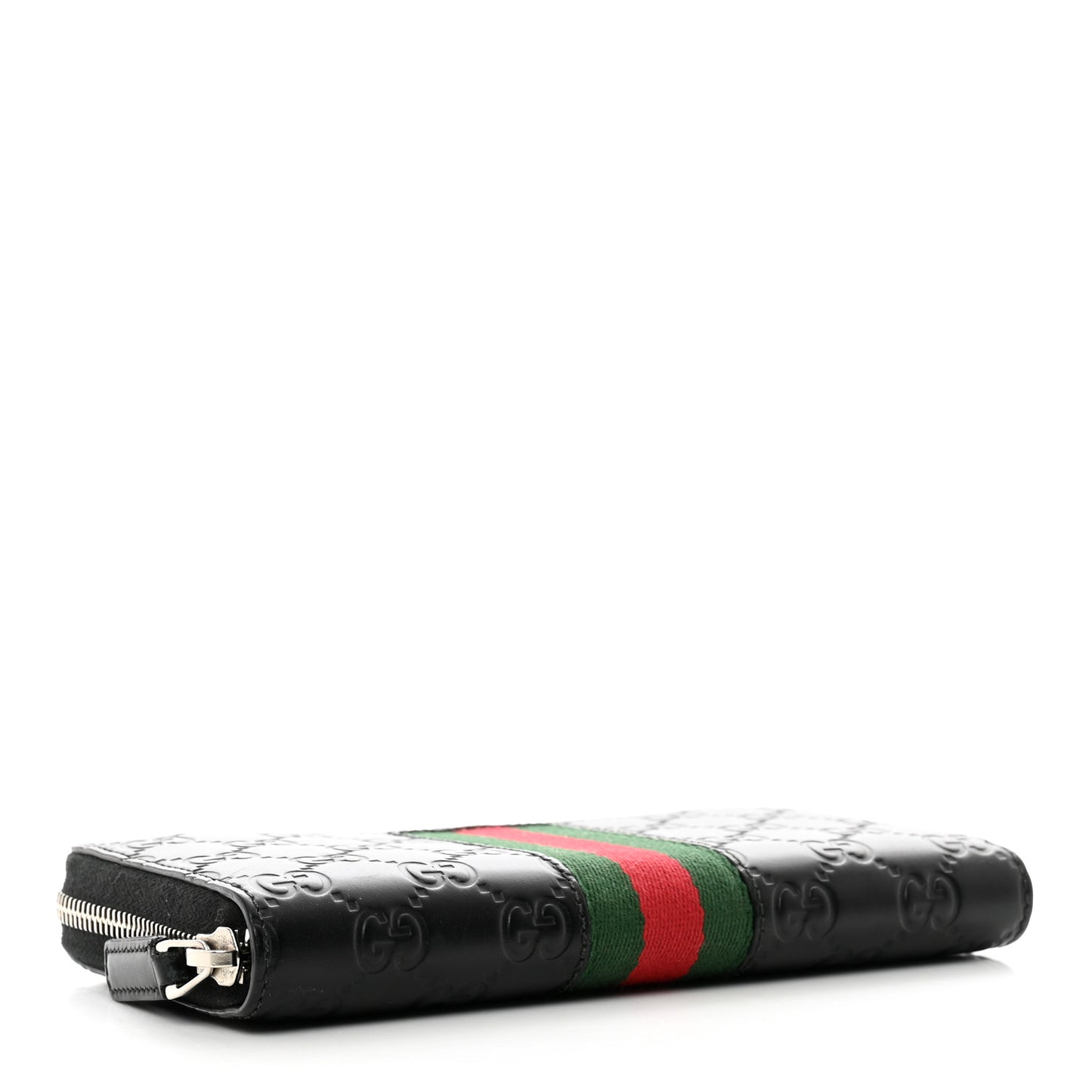 Guccissima Web Zip Around Wallet Black