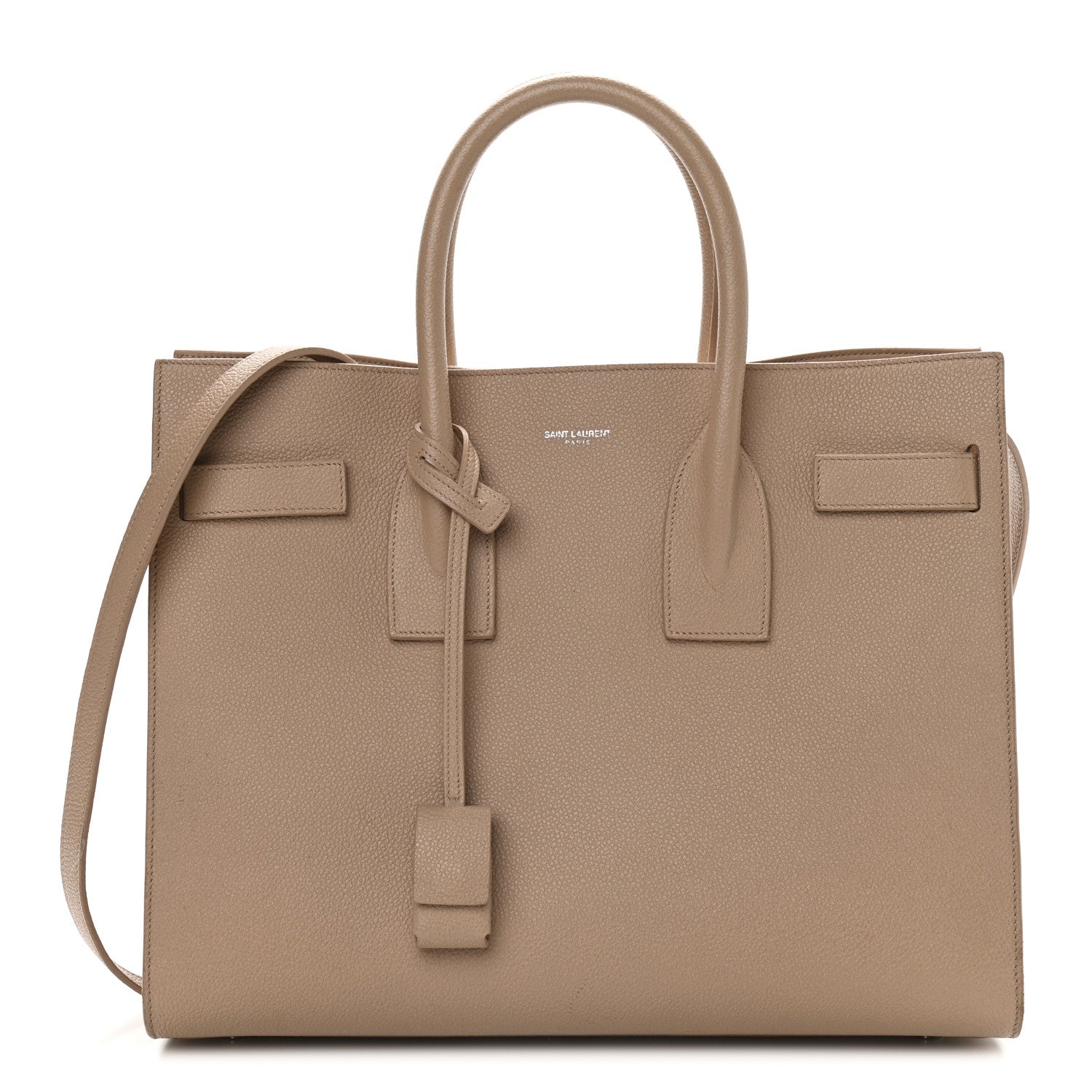 Saint Laurent Grained Calfskin Small Sac De Jour Dark Beige 1 of 10
