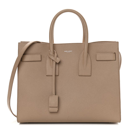 Saint Laurent Grained Calfskin Small Sac De Jour Dark Beige 1 of 10