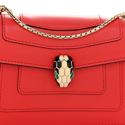 Bulgari Calfskin Serpenti Forever Crossbody Bag Red 8 of 10
