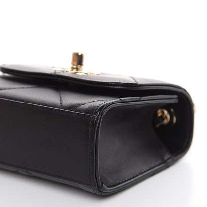 Chanel Lambskin Quilted Mini Trendy CC Chain Wallet Black 9 of 12