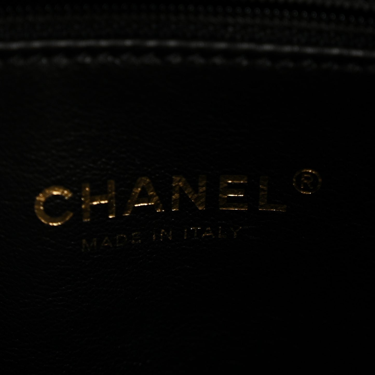 Lambskin Quilted Chaine Lettre Small Bucket Bag Black