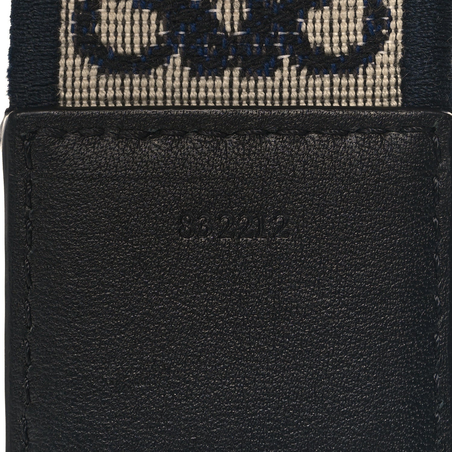 Loewe Calfskin Jacquard Anagram Strap Navy Black 5 of 6