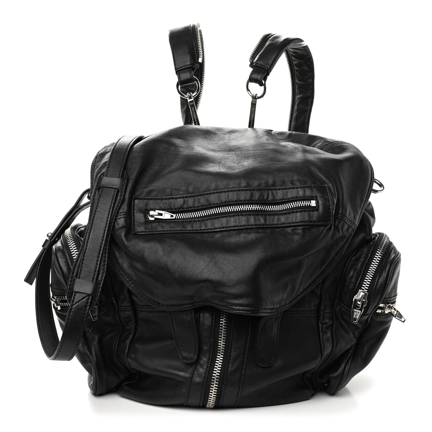 Lambskin Marti Backpack Washed Black Hardware