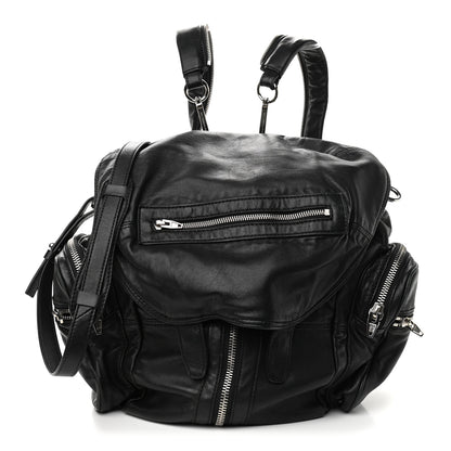 Alexander Wang Lambskin Marti Backpack Washed Black Hardware 1 of 8